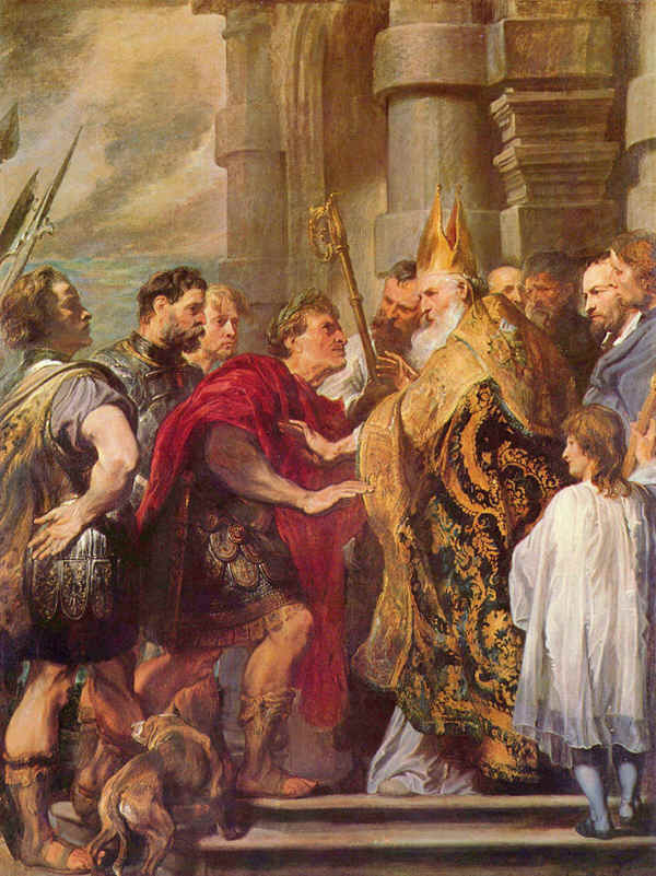 ** Theodosius and St. Ambrose **